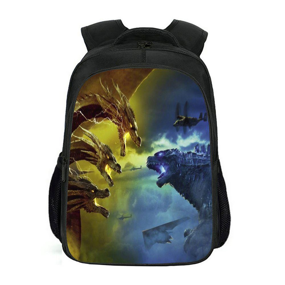 Spacious Godzilla King Of The Monsters Backpack For School Students And Kids