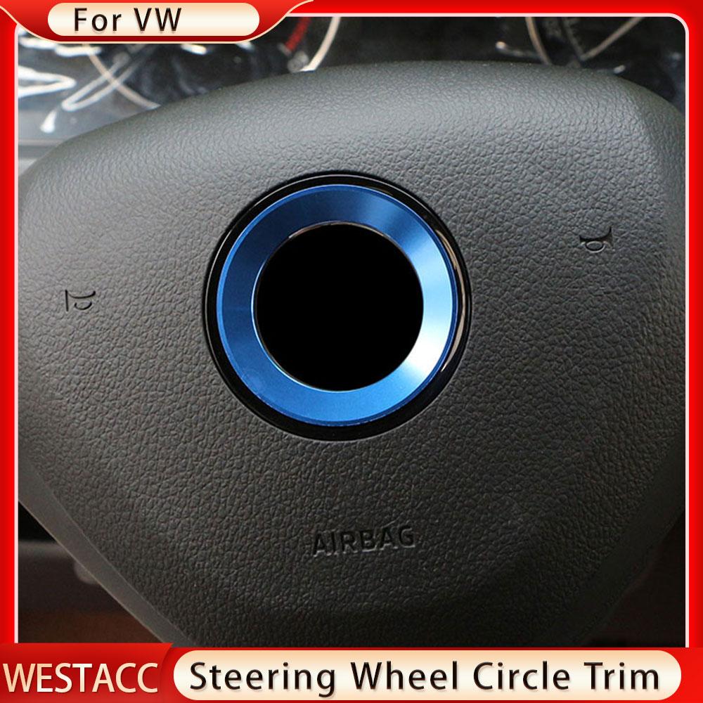 Garniture de cercle central de volant de voiture, pour VW Golf 6 7 Polo Tiguan Passat B6 B7 Touran Scirocco coccinelle Jetta MK5 MK6 Caddy