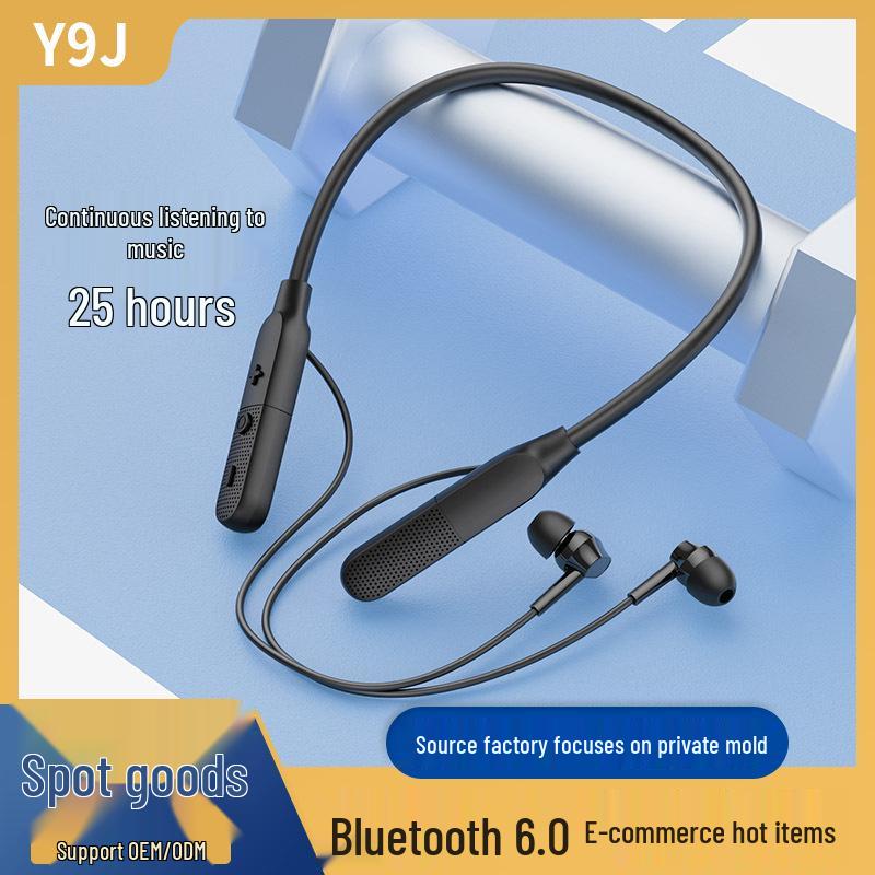

Y9 Bluetooth Neckband Earphones - 2025 Model with Ultra-long Battery Life Black In-Ear