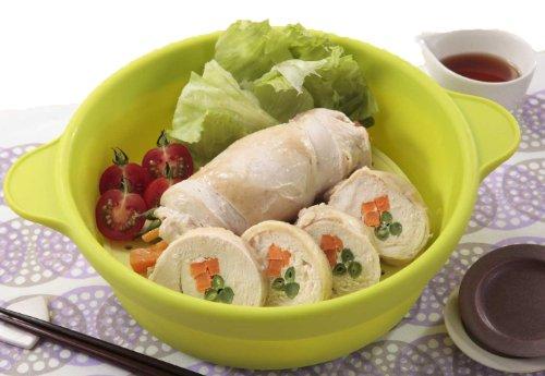 Silikon-Dampfgarer rund 24 cm Magenta-Rosa