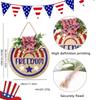 July Vibrant 4th Wooden Party Decor Sign With Led Star And Designs Heart