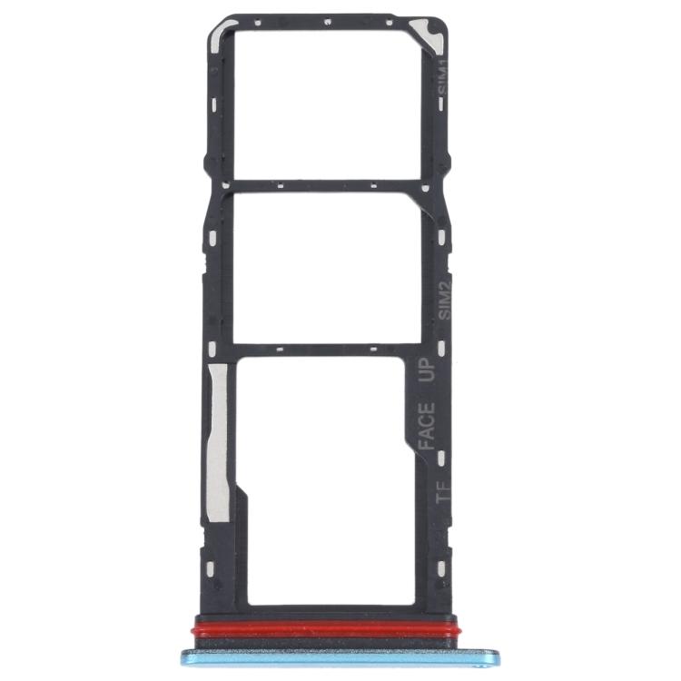 

Для Motorola Moto G22 Лоток для SIM-карты + Лоток для SIM-карты + Лоток для карты Micro SD синий