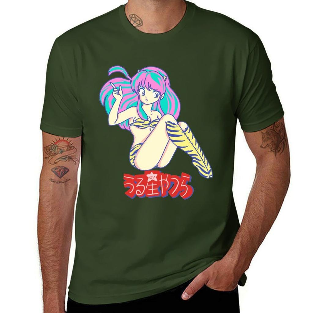 Lamu Kawaii Girl Urusei Yatsura Tshirt Oversized Vintage Vintage Clothes Plus Size Tops Mens Vintage T Shirts