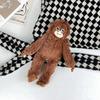 Kleiner Affenanhänger Plüschtier Tier Orang-Utan Plüschtier Taschenanhänger Weiches Stofftier Rucksack Schlüsselanhänger Geschenk für Fans