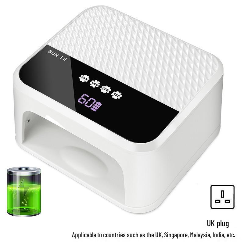 Rechargeable 268W Nail Lamp - Long Battery Life, Quick-Dry Gel Polish, UV/LED Phototherapy, High Power.