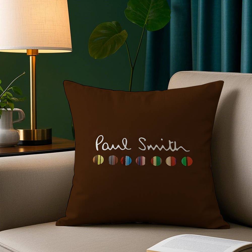 S-Smith Fashion P-Paul Pillow Case Short Plush Print Cushion Cover Square Throw Pillow Covers Sofa Home Decor