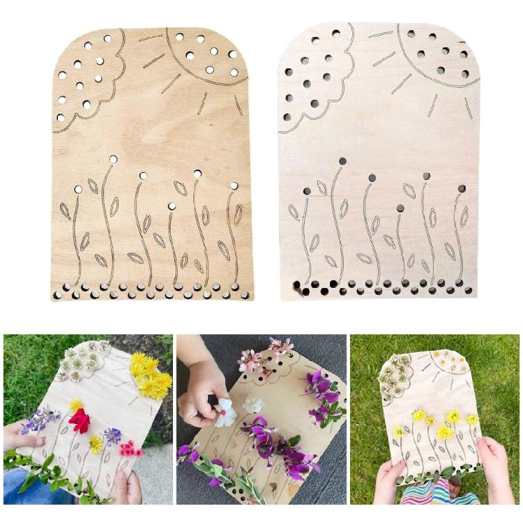 Holz Handwerk Blumen Blätter Sammlerbrett Stützständer für Blumenarrangements