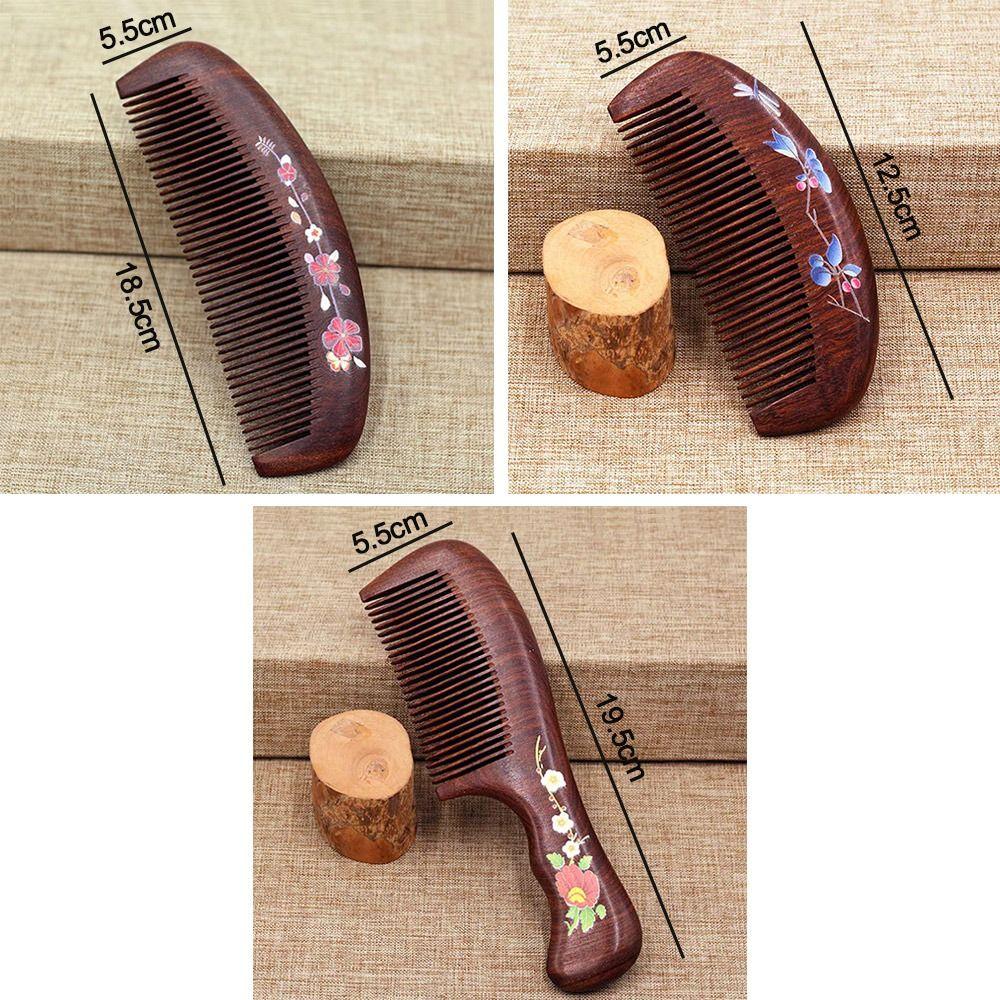 Kopfmassage-Haarkamm, zarter Sandelholzkamm, Bartkamm, Haarpflege-Werkzeug, Schönheitszubehör
