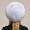 Thickened bomber hats Women's winter luxury warm ear protection real fox fur hats Princesses real fox fur hats for girls