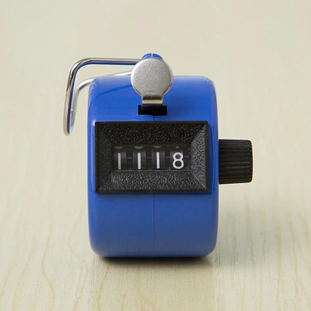 4 Digit Number Counters Metal Shell Hand Finger Display Manual Counting Tally Clicker Color Shell Timer Soccer Golf Counter