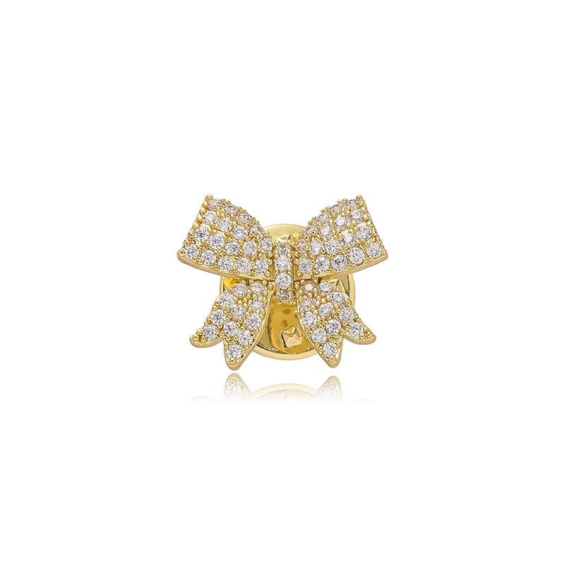 

1Pc Lovely Diamond-Studded Bow Brooch Pins Shiny Bowknot Brooches