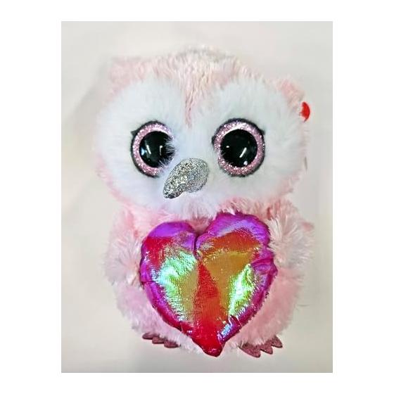 Ty Beanie Boo Ухань Сова Валентин с Сердцем 2026-6 дюймов