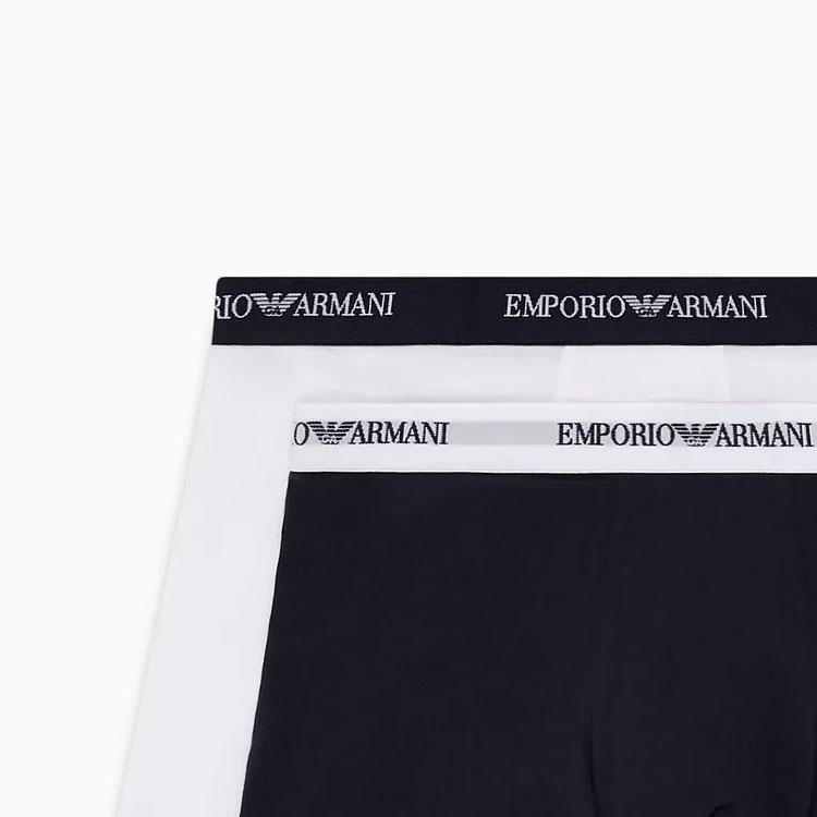 Emporio Armani Letter Print Mid-Rise Boxer Briefs 2-Pack Men underwear 111268C-C7171-10410