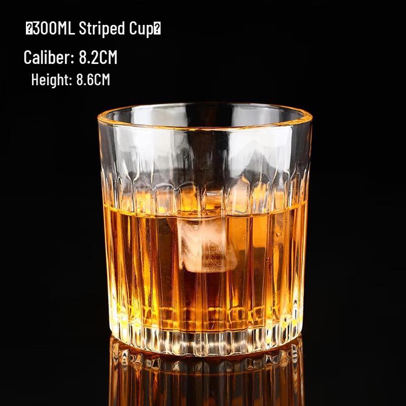 HANDUNYOU Striped Crystal Whiskey Glass
