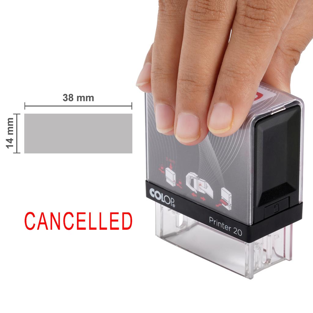 CANCELLED Self Inking Rubber Stamp Custom Colop Office Stationary P20 Mini Stamper