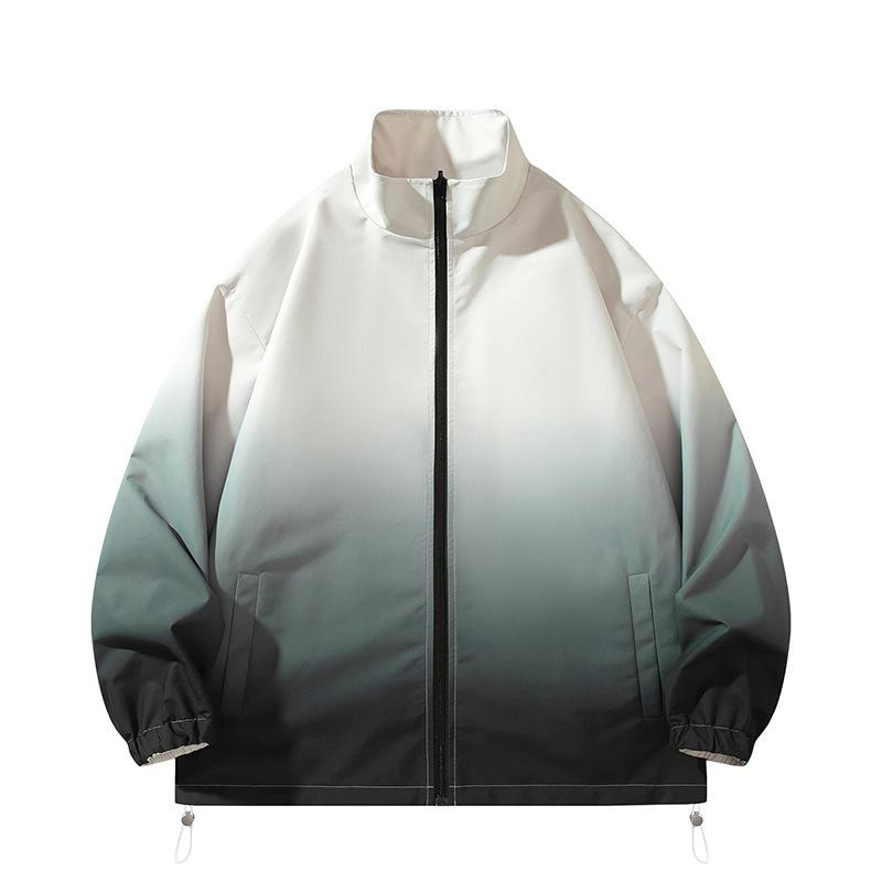 

Double-sided Jacket for Men and Women Lovers, Gradient Spring Clothes, New Casual Men s Tooling Outdoor. 3XL чёрный