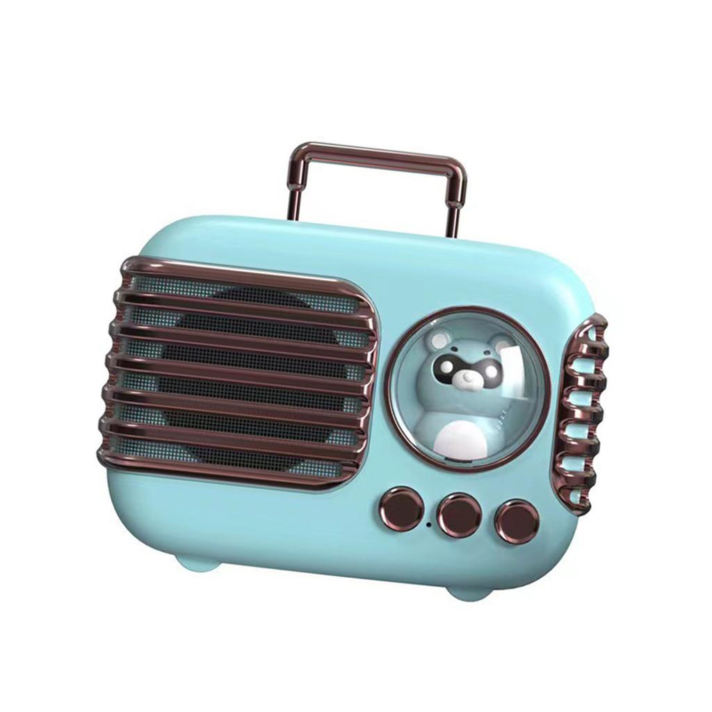 Cute Retro Bluetooth Speaker Mini Luggage Mini Speaker Creative Vintage Lovely Small Speaker Green