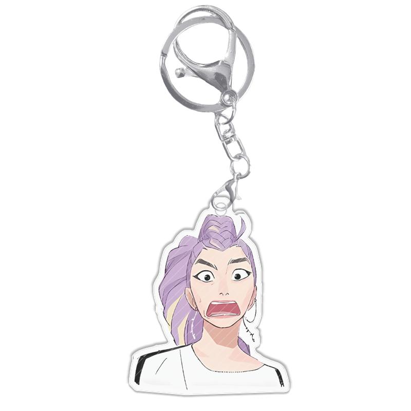Hunters Demon K-Pop Acrylic Keychain Rumi Funny Emoticon Eating Sushi Anime Characters Gifts Interesting Pendant Decoration Toy