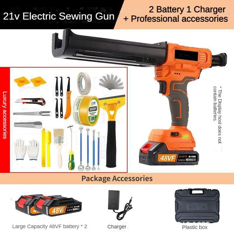 21V Household Repair Power Tool Fully Automatic Beauty Seam Glue Machine Electric Double Tube Glue Gun