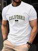 California Dal 1978 Stampa Uomo Maglietta Cotone Estate Girocollo Manica Corta Top Oversize Morbida Maglietta Casual Abbigliamento Maschile