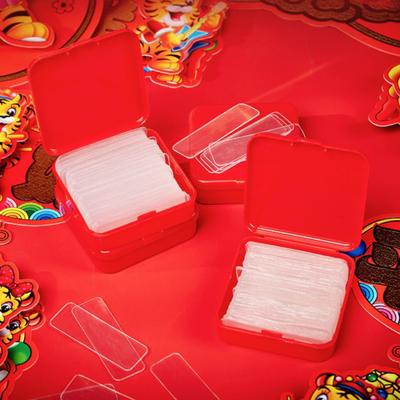 3 Boxes 60Pcs/Box Double-Sided Tape Each Easy Peel Clear Adhesive Rectangle Sticker Pad Strong Waterproof Adhesion Tape