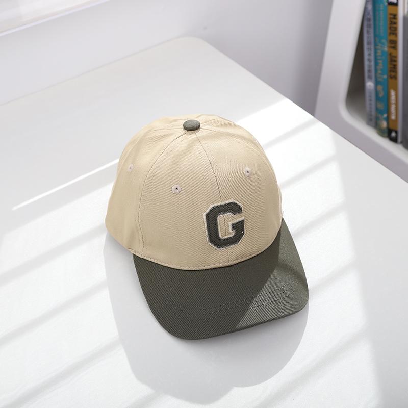 Summer Kids Baseball Cap Letter G Embroidery Peaked Caps for Boys Girls Solid Color Children Adjustable Sun Hat