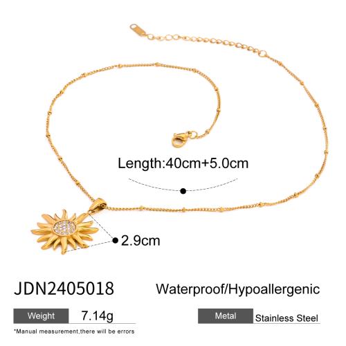 Youthway Stainless Steel Coin Pendant Necklace Autumn/Winter Metal Texture Pendant Waterproof Women'S Jewelry
