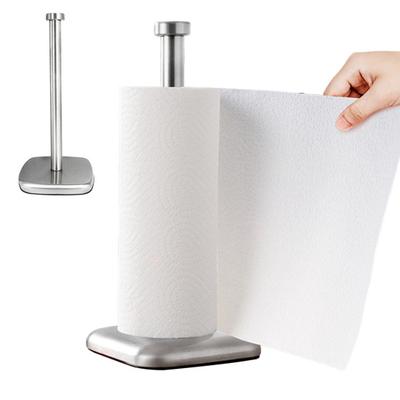 Countertop Paper Towel Holder with Stable Base Polished Surface Rustproof Paper Towel Roll