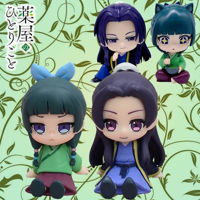 12cm Q Version The Apothecary Diaries Maomao Jinshi Mini Figure Anime Periphery Kawaii Sitting Toys Desktop Ornaments Model Gift