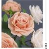 6pcs Artificial Flowers Silk Roses Plant Auditorium Decor Fake Flower Simulation Coffee Sweetheart Rose Branch Room Decoration
