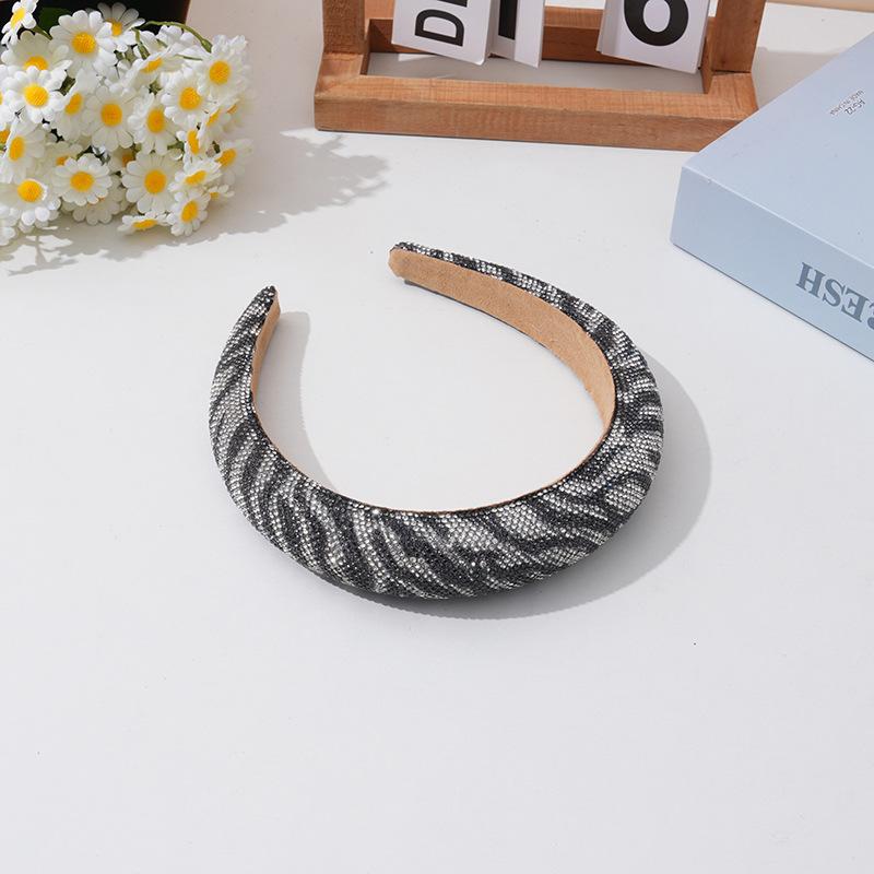 Meier Hairband ins baroque gypsophila rhinestone sponge headband leopard print gradient banquet headwear hairpin ins style
