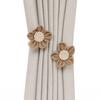 Handmade Crochet Flower Curtain Tieback, No Drilling Window Curtain Holders Ties Backs, Decorative Drape Curtain Holdbacks for Home Bedroom