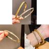 Luxury Copper Open Bracelet With Zircon Stones And Classic Round Elements For Women