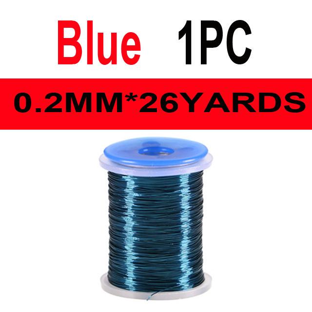 Bimoo 0.2mm Ultra Wire Fly Tying Small Copper Wire for Ribbing Weight Flash Wire Bodies Dubbing Brushes Brassie Metal Thread