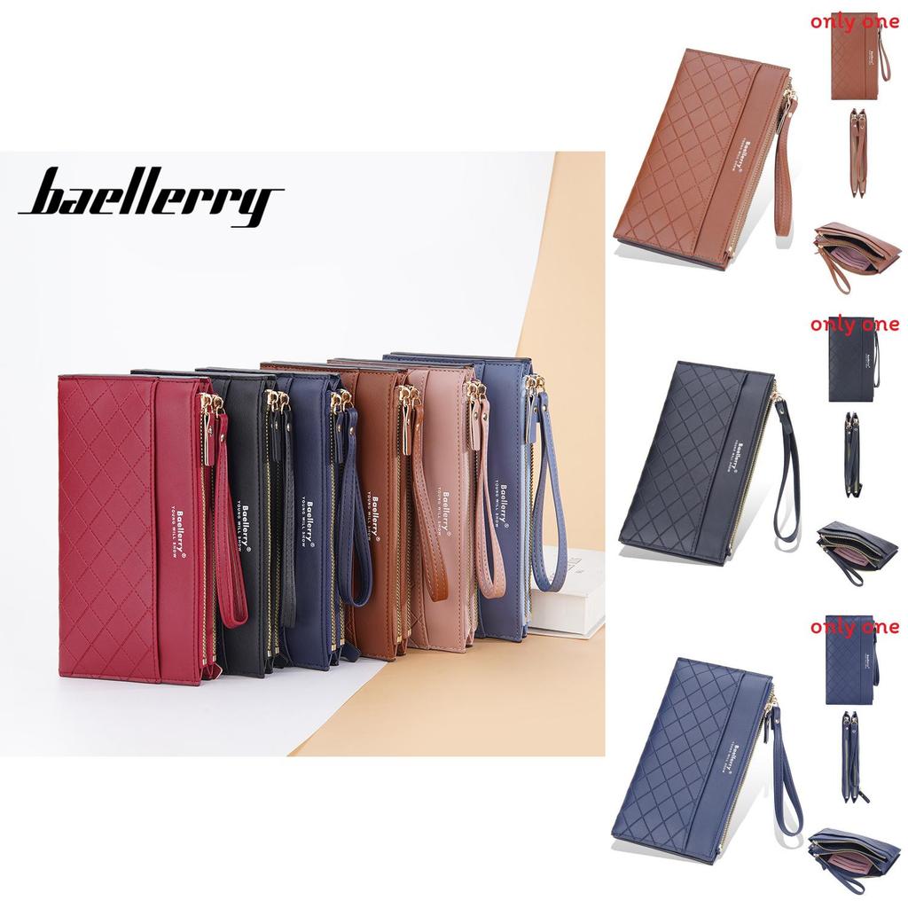Pu Leather Ladies Wallet With Zipper Long Purse For Daily Use And Water Resistance