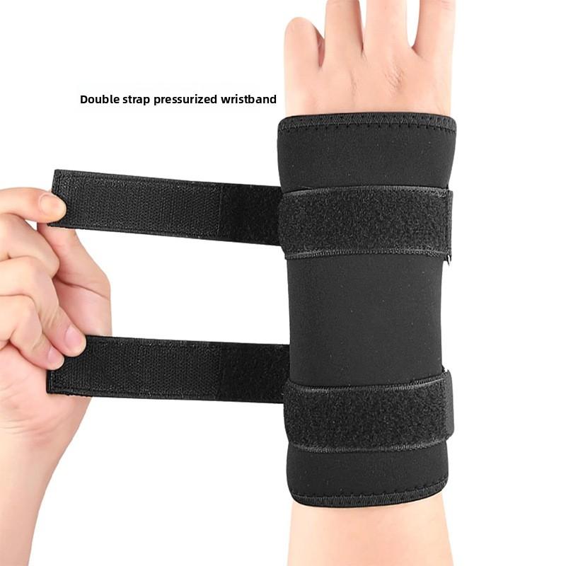 

Фиксатор запястья, ремешок-обмотка, компрессионный фиксатор, накладка на предплечье для гири, фитнеса, спорта, защита запястья One size, single чёрный