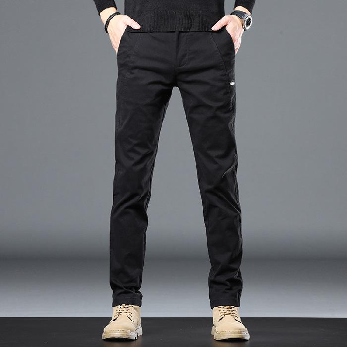 Autumn And Winter New Straight Leg Men'S Elastic Slim Fit Men'S Casual Pants, Daily Versatile Pants For Men