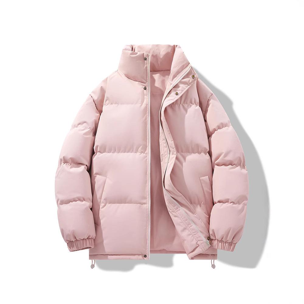 New Winter Stand-up Neck Cotton Clothes Men's Thickened Warm Couple Casual Bread Clothes Loose Trendy Brand Versatile Cotton-padded Jacket