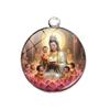 30mm Single-Sided Pendant: Good Luck Charm for Continuous Blessings, Wear for Auspicious Prayers.