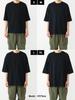 Beams Men's S/S TEE Loose Mercerized T-Shirt, Black, Size Small, 11041318803