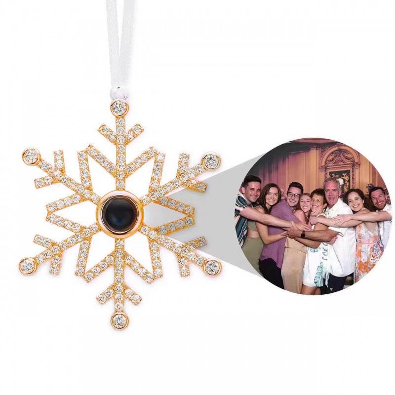Customized Snowflake 'I Love You' Projection Pendant - Waterproof & Dustproof, Perfect Christmas Jewelry Gift