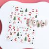 Christmas Lovely Cartoon Bowknot Santa Claus Snowman Christmas Tree Elk Snowflake Nail Art Stickers Xmas Cute Manicure Decals