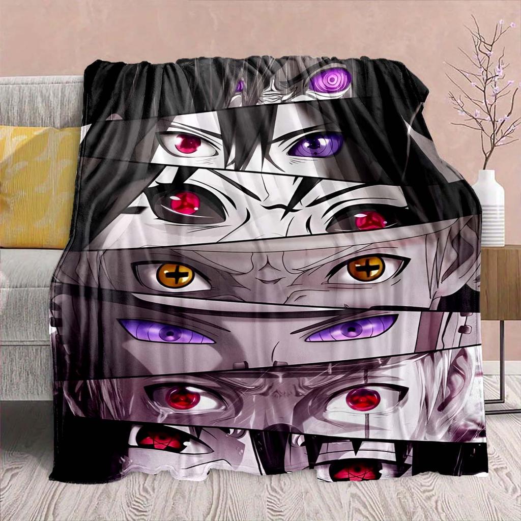 Naruto Anime Flannel Blanket - Soft Warm Perfect for Sofa, Bedding Camping Travel Office Home Decor