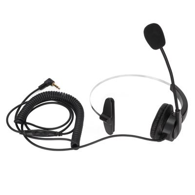 3.5mm Single Sided Business Headphone Adjustable Comfortable Mono Call Center Headset with Microphone for Phones Laptops