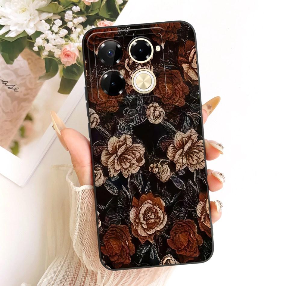 For Infinix Note 40 Pro 4G 5G / Note 40 Pro+ / Note40 X6853 Cute Cat Flower Cartoon Phone Case Soft Silicone Cover Bumpers