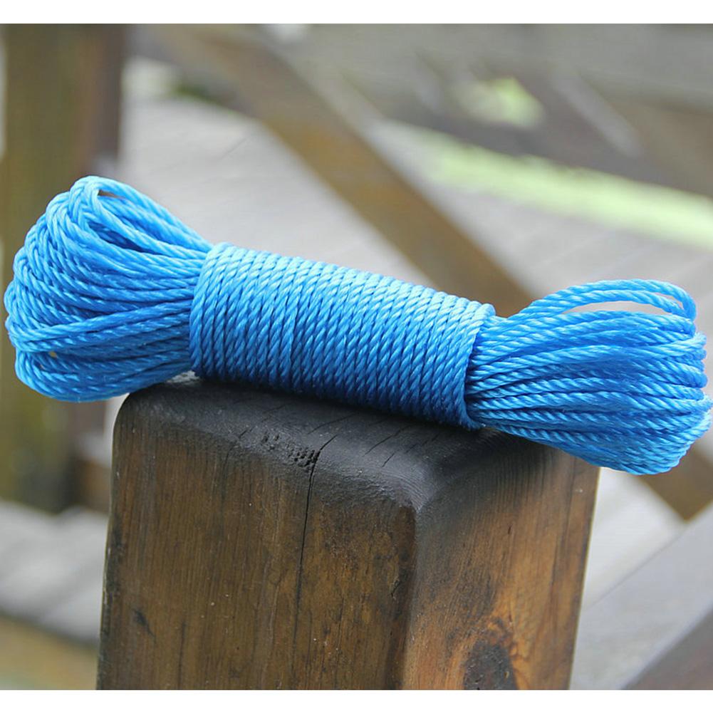 10m/20m Colored Nylon Rope Climbing Traction Tying Shade Net Rope Clothesline Garden Supplies