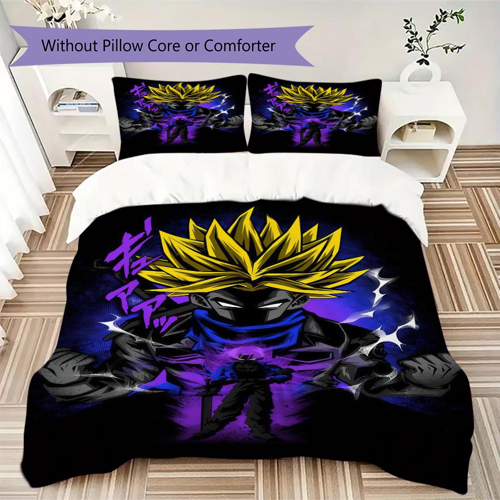 Dragon Ball Z 3pcs Bedding Set, Digital Printed Duvet Cover, No Insert, Kids Gift, Large Size -HYQ12