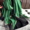 Large Luxury Silk Scarf Solid Color Long Shawls Fashion Women Hijab Shawls  Beach
