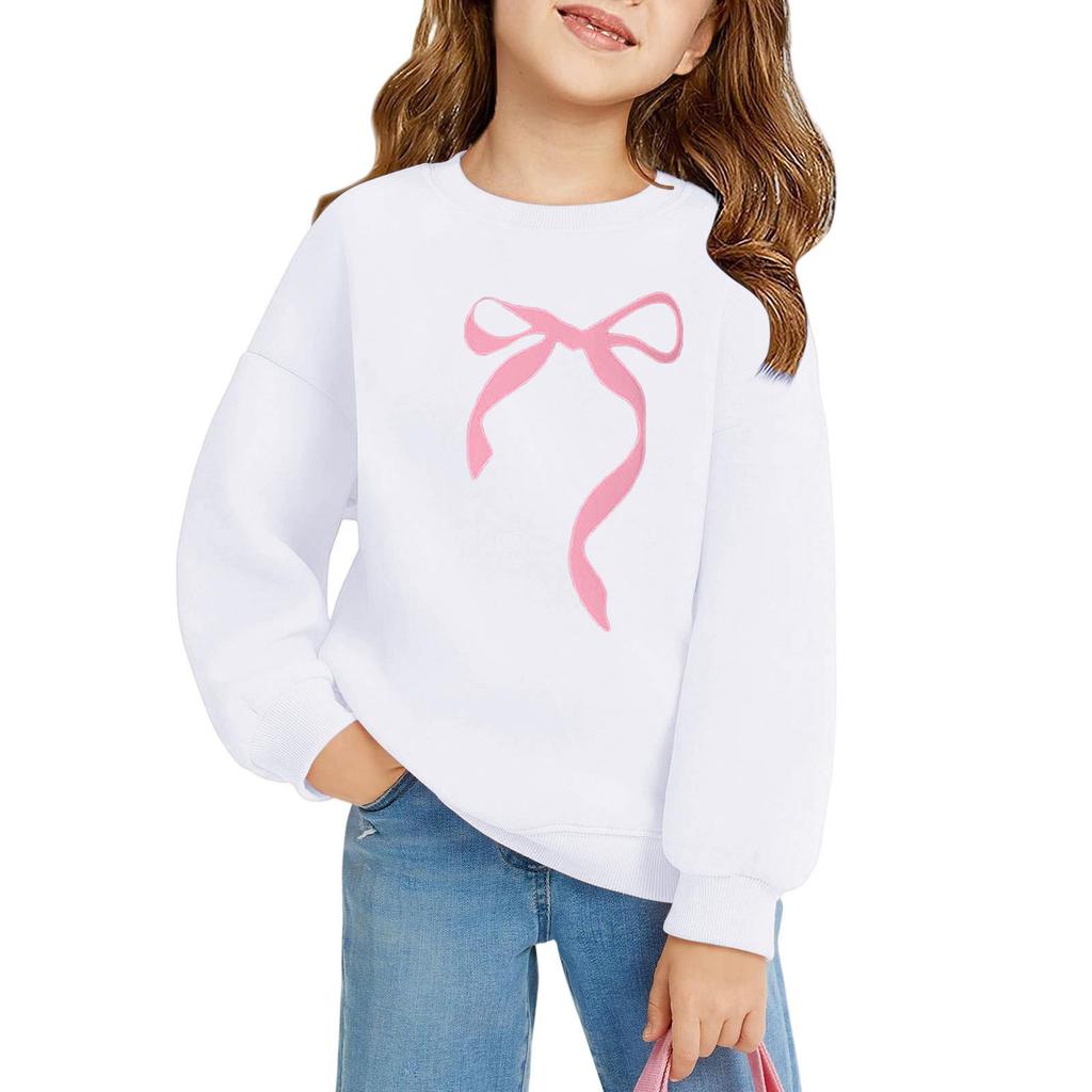 Girls Round Neck Pullovers For Kids Printed Baby Tops