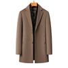 ROMON Men's Detachable Down Liner Wool Blend Overcoat